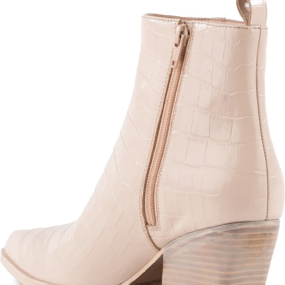 Seychelles leather booties size 10 cream beige boot western booties - Picture 5 of 14